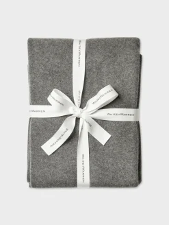Outlet White + Warren cashmere blanket GraphiteHeather