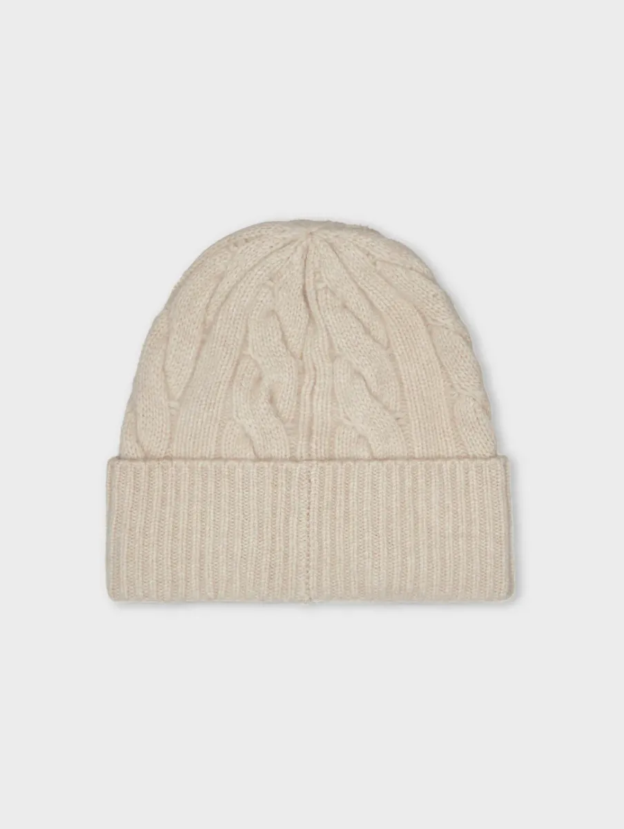 Best White + Warren cashmere cable beanie NaturalHeather