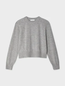 Fashion White + Warren cashmere easy sweatshirt GreyHeather