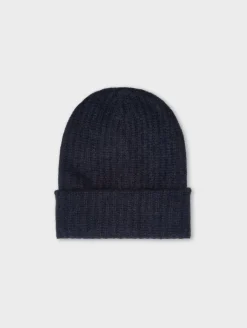 Hot White + Warren cashmere luxe beanie DeepNavy