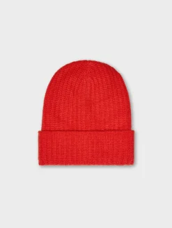 Fashion White + Warren cashmere luxe beanie CarmineRed