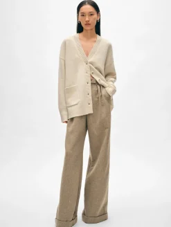 Discount White + Warren cashmere luxe pocket cardigan NaturalHeather