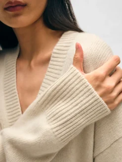 Discount White + Warren cashmere luxe pocket cardigan NaturalHeather