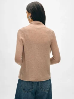 Sale White + Warren cashmere mini trapeze cardigan TrueCamel