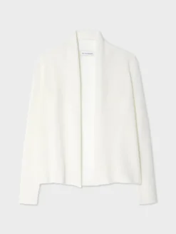 Clearance White + Warren cashmere mini trapeze cardigan SoftWhite