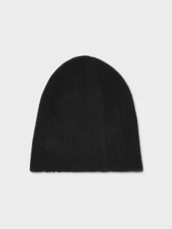 Discount White + Warren cashmere plush rib beanie Black