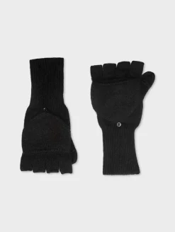 Best White + Warren cashmere pop top glove Black