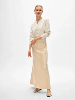 Outlet White + Warren cashmere rhinestone button cardigan SoftWhite