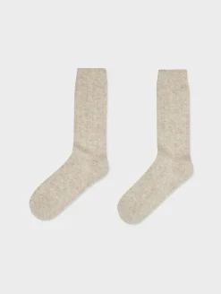 Sale White + Warren cashmere ribbed socks SandWispHeather