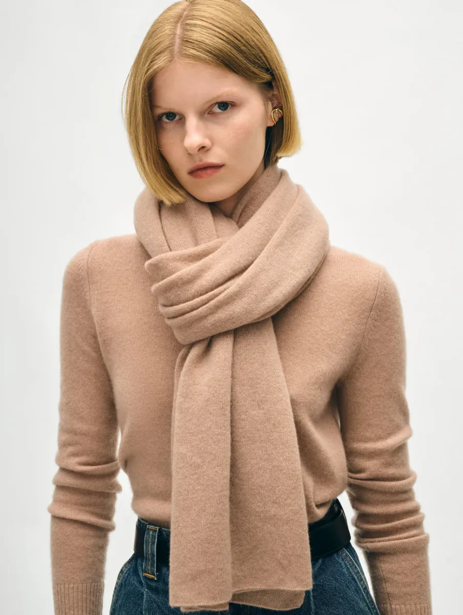 Fashion White + Warren cashmere scarf TrueCamel