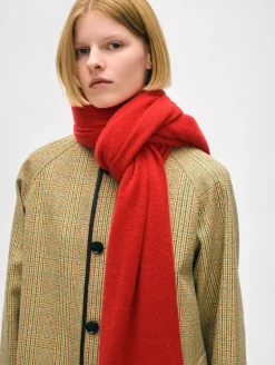 Fashion White + Warren cashmere scarf CarmineRed