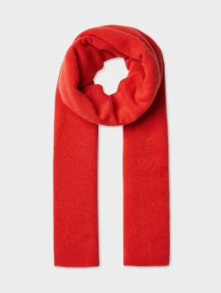 Fashion White + Warren cashmere scarf CarmineRed