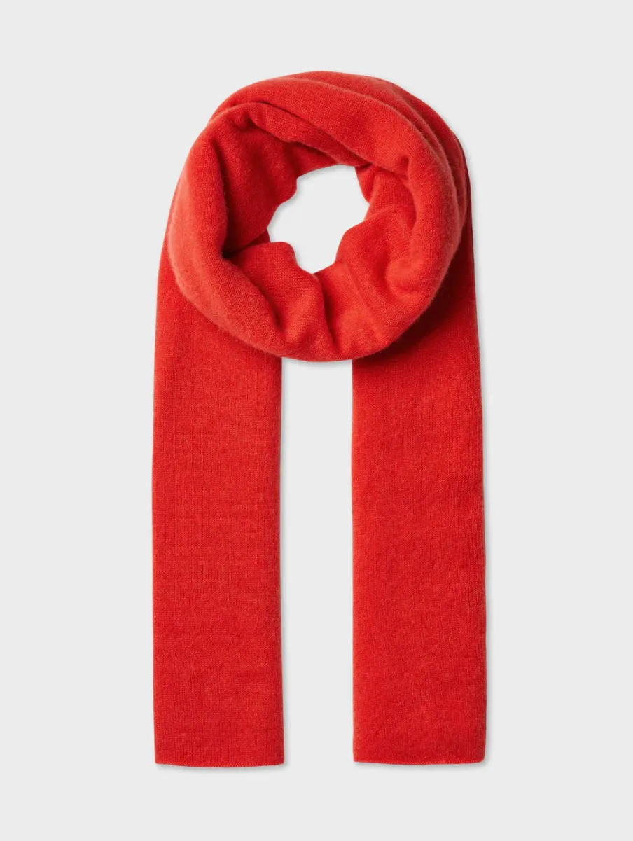 Fashion White + Warren cashmere scarf CarmineRed