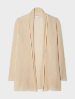 Fashion White + Warren cashmere trapeze cardigan SandWispHeather