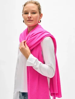 Online White + Warren cashmere travel wrap ElectricFuchsia