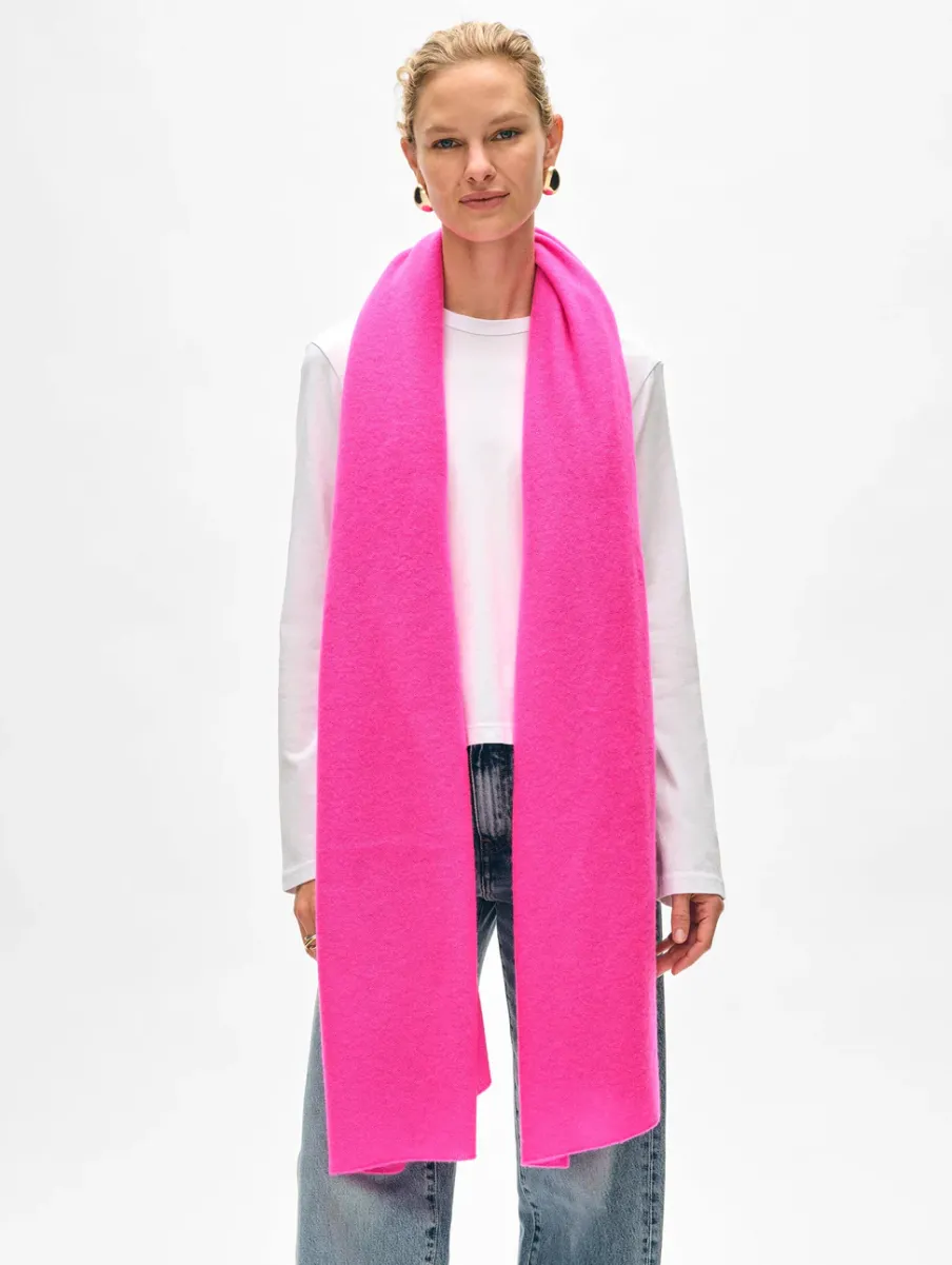 Online White + Warren cashmere travel wrap ElectricFuchsia