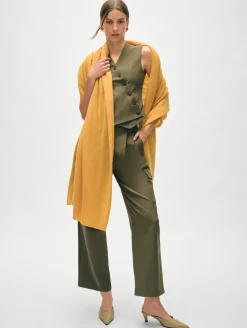 Sale White + Warren cashmere travel wrap Goldenrod