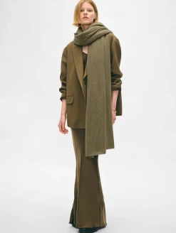 New White + Warren cashmere travel wrap Loden
