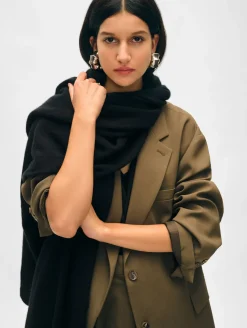 Online White + Warren cashmere travel wrap Black