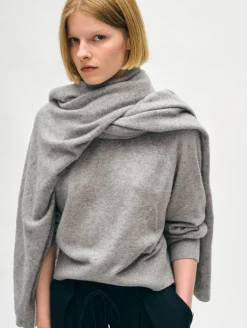 Sale White + Warren cashmere travel wrap GreyHeather