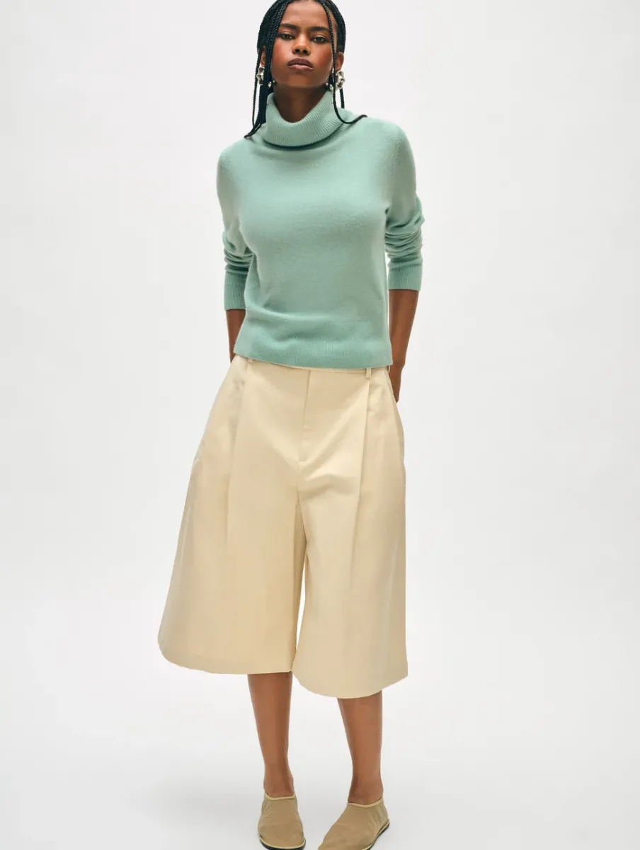 Online White + Warren cashmere turtleneck Spearmint