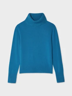 Hot White + Warren cashmere turtleneck BlueJean