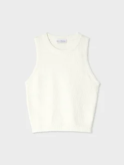 Online White + Warren cotton slub cut in tank White