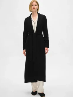 Sale White + Warren long cashmere robe Black