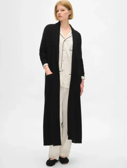 Sale White + Warren long cashmere robe Black