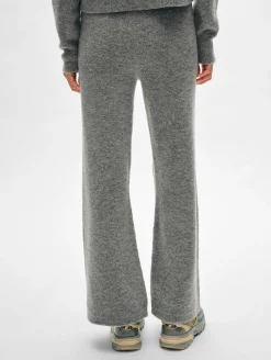 Online White + Warren merino cashmere boucle wide leg pant PaleSmoke