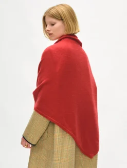 Best White + Warren merino cashmere triangle scarf CottageRed