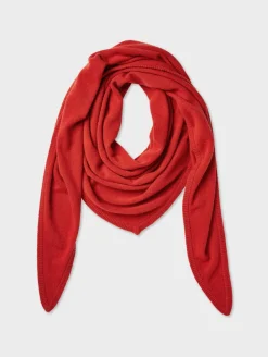 Best White + Warren merino cashmere triangle scarf CottageRed