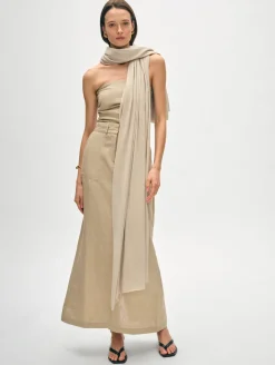 Hot White + Warren silk cashmere travel wrap SandWispHeather