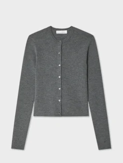 Best White + Warren superfine merino cardigan AshGreyHeather