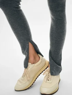 Hot White + Warren superfine merino zip leggings AshGreyHeather