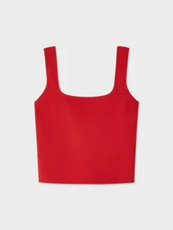 Online White + Warren superfine organic cotton tank RedCarnelian
